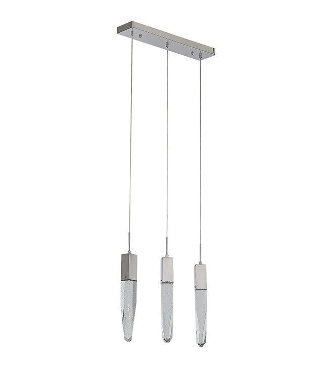 Frame Island Light with Clear Hanging Bubble Crystal Pendants by Bethel - view 2