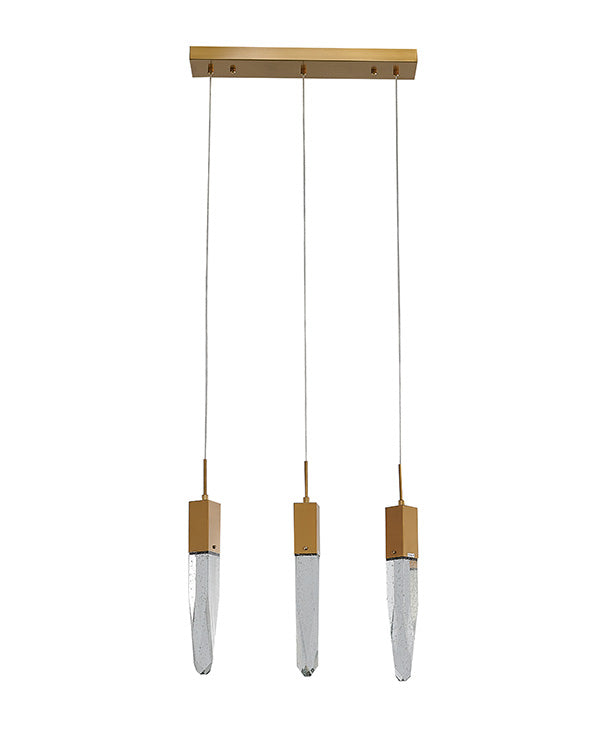 Frame Island Light with Clear Hanging Bubble Crystal Pendants by Bethel - view 8