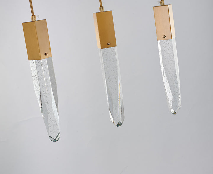 Frame Island Light with Clear Hanging Bubble Crystal Pendants by Bethel - view 9