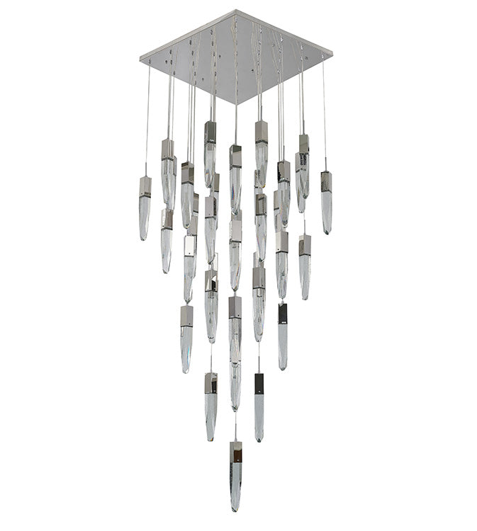 Flushed Frame Chandelier with Clear Bubble Hanging Crystal Pendants by Bethel - view 23