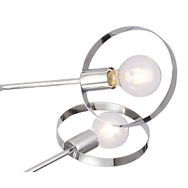 Chrome Pipe Arm Ceiling Fixture with Round Moveable Sockets by Bethel - view 2