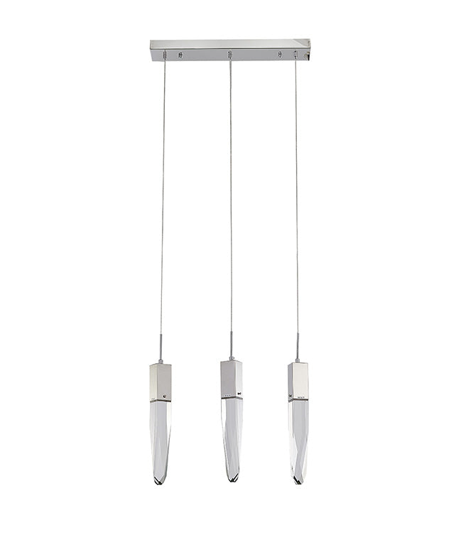 Frame Island Light with Clear Hanging Iceberg Crystal Pendants by Bethel - view 20