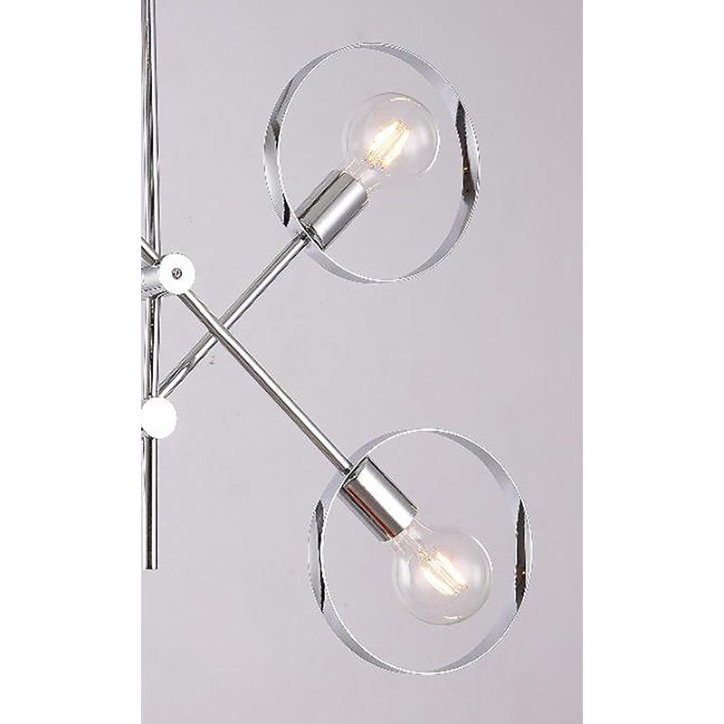 Pipe Arm Ceiling Fixture with Round Moveable Sockets by Bethel - view 6