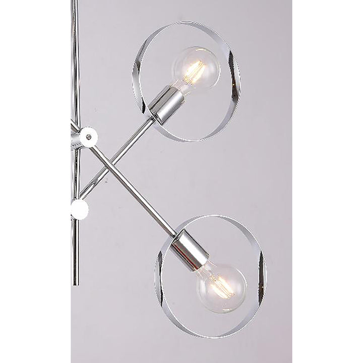 Pipe Arm Ceiling Fixture with Round Moveable Sockets by Bethel - view 6