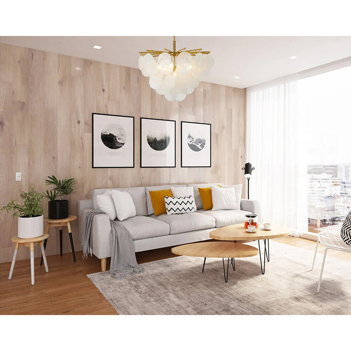 Frame with Frosted Hanging Glass Petals Chandelier by Bethel - view 11