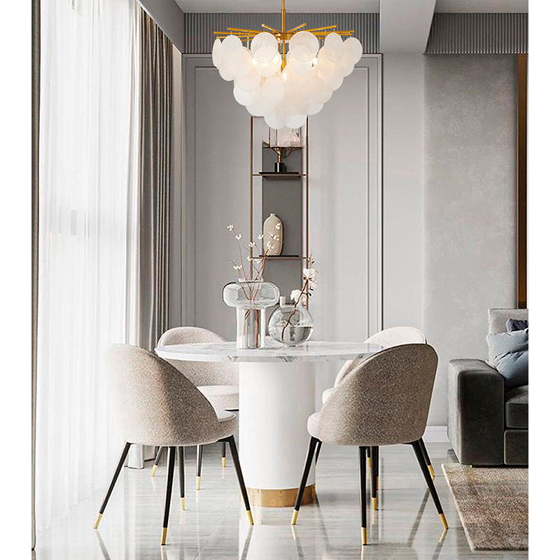 Frame with Frosted Hanging Glass Petals Chandelier by Bethel - view 13
