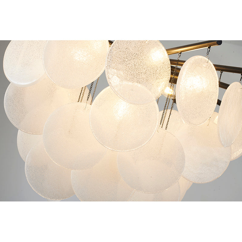 Frame with Frosted Hanging Glass Petals Chandelier by Bethel - view 4