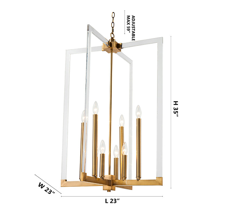 Metal Frame Ceiling Fixture with Clear Acrylic Arms by Bethel - view 15