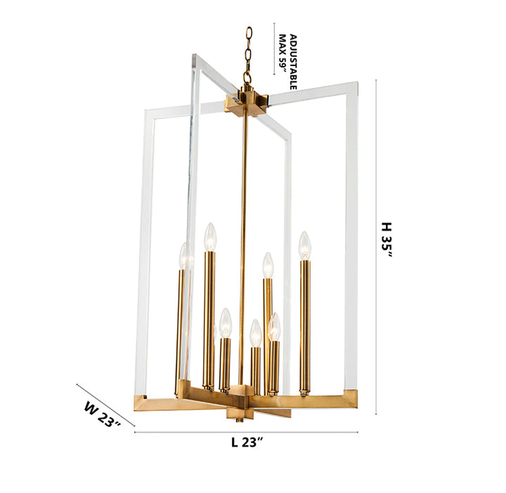 Metal Frame Ceiling Fixture with Clear Acrylic Arms by Bethel - view 15