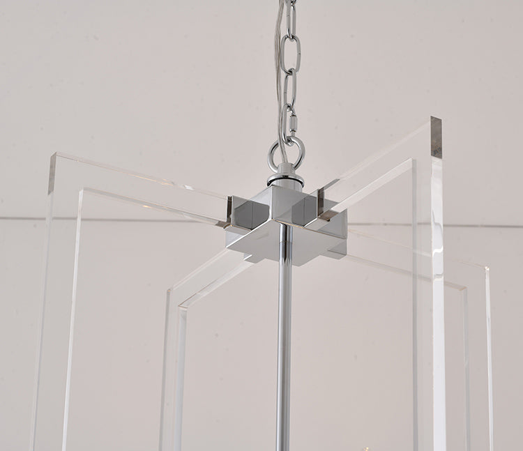 Metal Frame Ceiling Fixture with Clear Acrylic Arms by Bethel - view 4