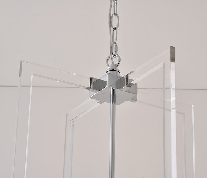 Metal Frame Ceiling Fixture with Clear Acrylic Arms by Bethel - view 4