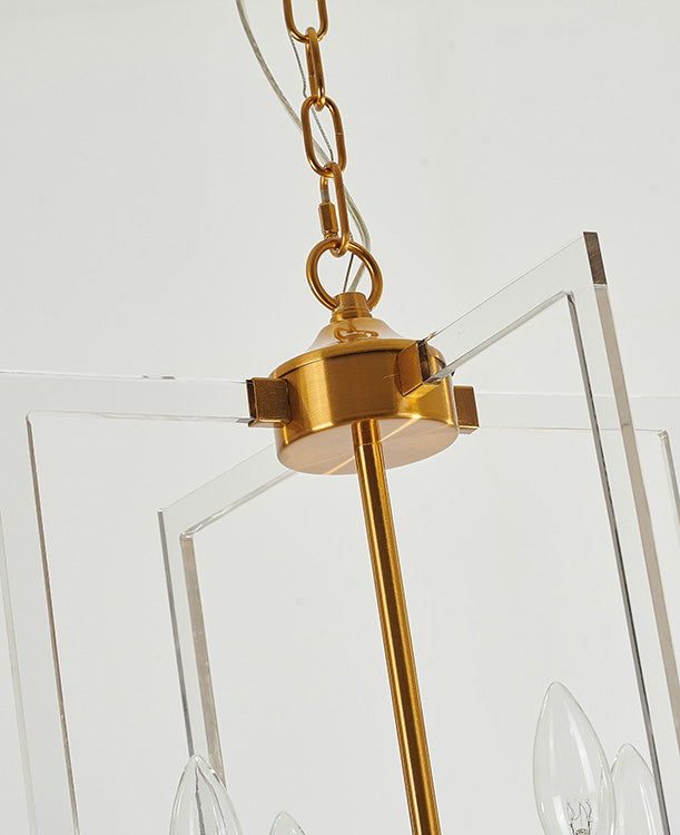Bronzed Metal Frame Ceiling Fixture with Clear Acrylic Arms by Bethel - view 5