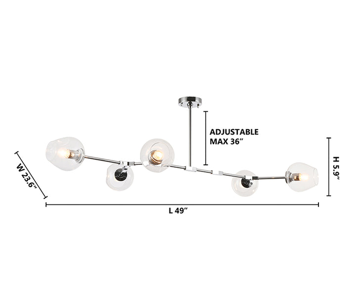 Frame Ceiling Fixture with Indented Color Glass Shades by Bethel - view 19