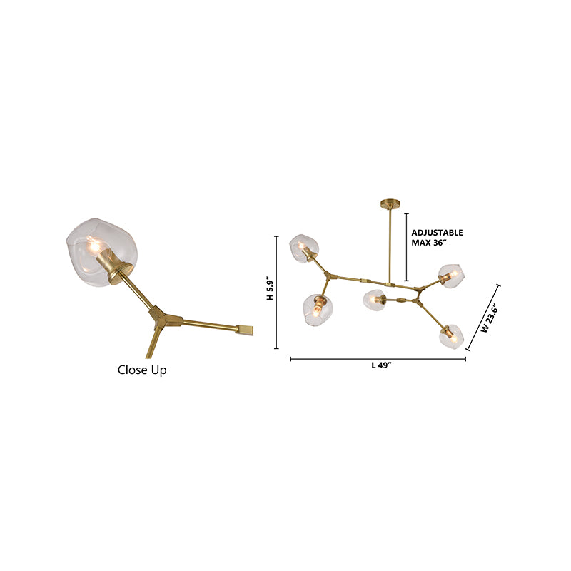 Frame Ceiling Fixture with Indented Color Glass Shades by Bethel - view 9