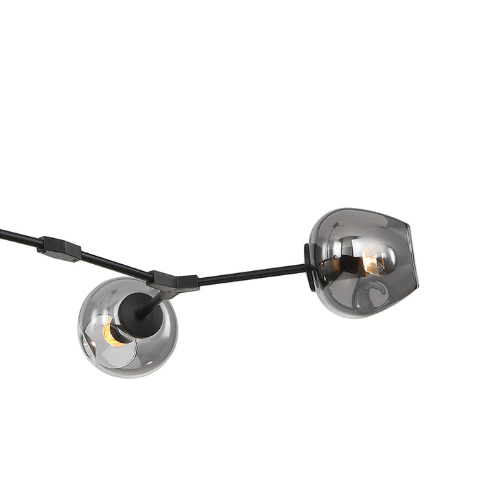 Frame Ceiling Fixture with Indented Color Glass Shades by Bethel - view 4