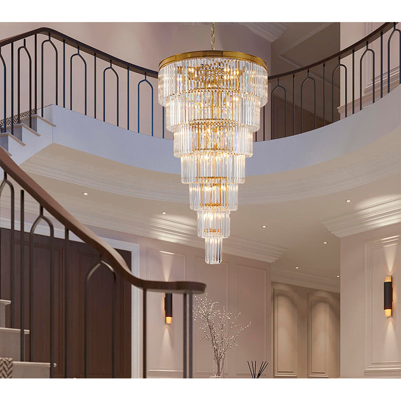 Seven Tier Frame Chandelier with Clear Hanging Crystals (RD14) by Bethel - view 16