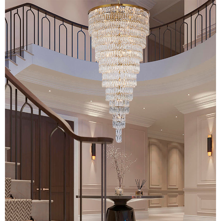 Nine Tier Chandelier with Clear Hanging Crystals (OC52) by Bethel - view 16