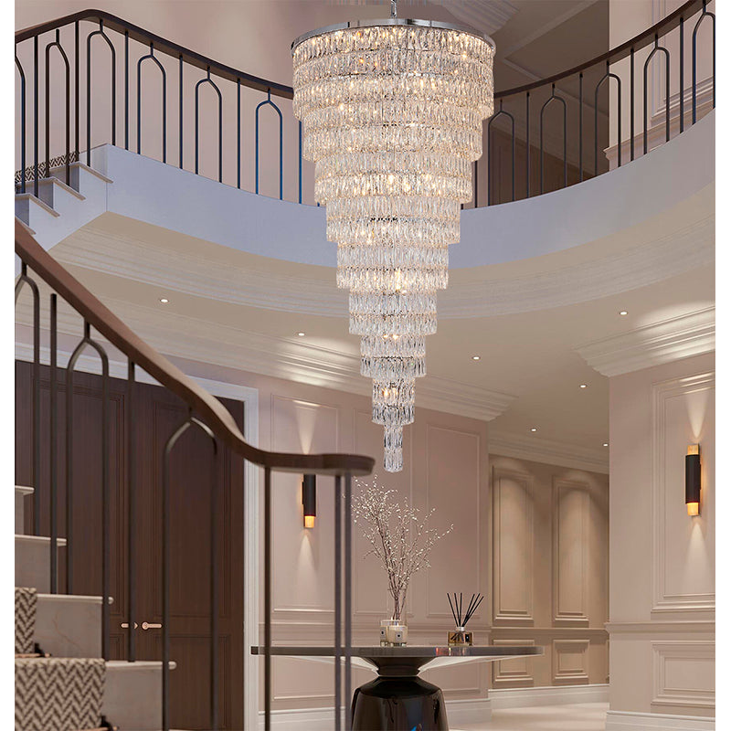 Nine Tier Chandelier with Clear Hanging Crystals (OC52) by Bethel - view 8
