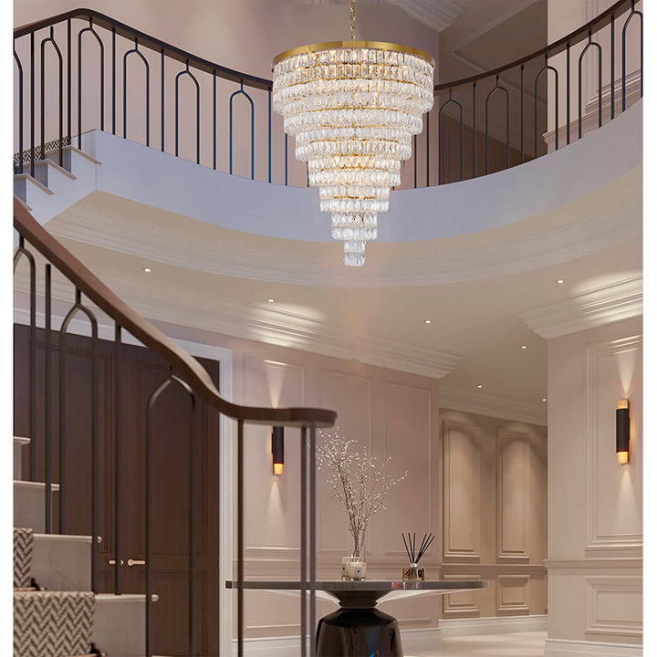 Seven Tier Chandelier with Clear Hanging Crystals (OC51) by Bethel - view 15