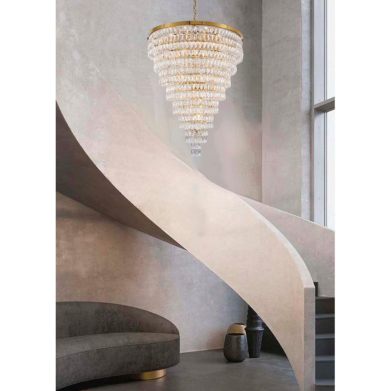 Eight Tier Chandelier with Clear Hanging Crystals (OC50) by Bethel - view 18