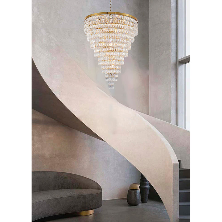 Eight Tier Chandelier with Clear Hanging Crystals (OC50) by Bethel - view 18