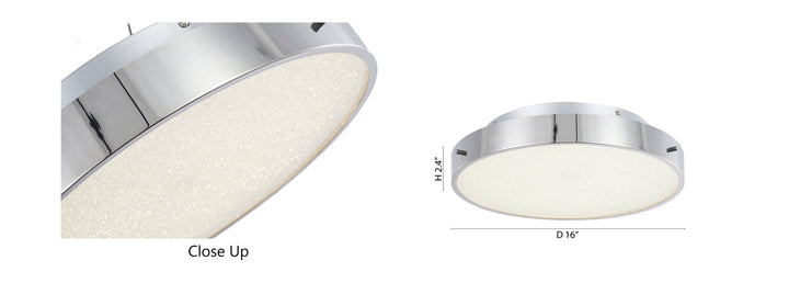 Frame LED Flush Mount with Clear Acrylic Beaded Diffuser by Bethel - view 24