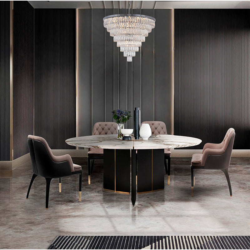 Eight Tier Chandelier with Clear Hanging Crystals by Bethel - view 8