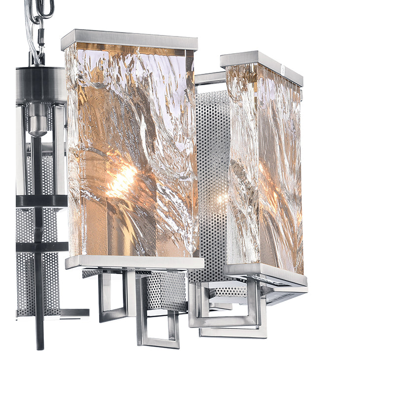 Frame Chandelier with Clear Distorted Crystal Plaques by Bethel - view 24