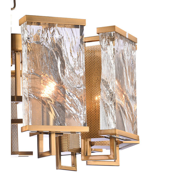 Frame Chandelier with Clear Distorted Crystal Plaques by Bethel - view 20