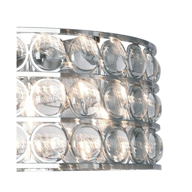 Drum Frame Chandelier with Clear Glass Balls by Bethel - view 2