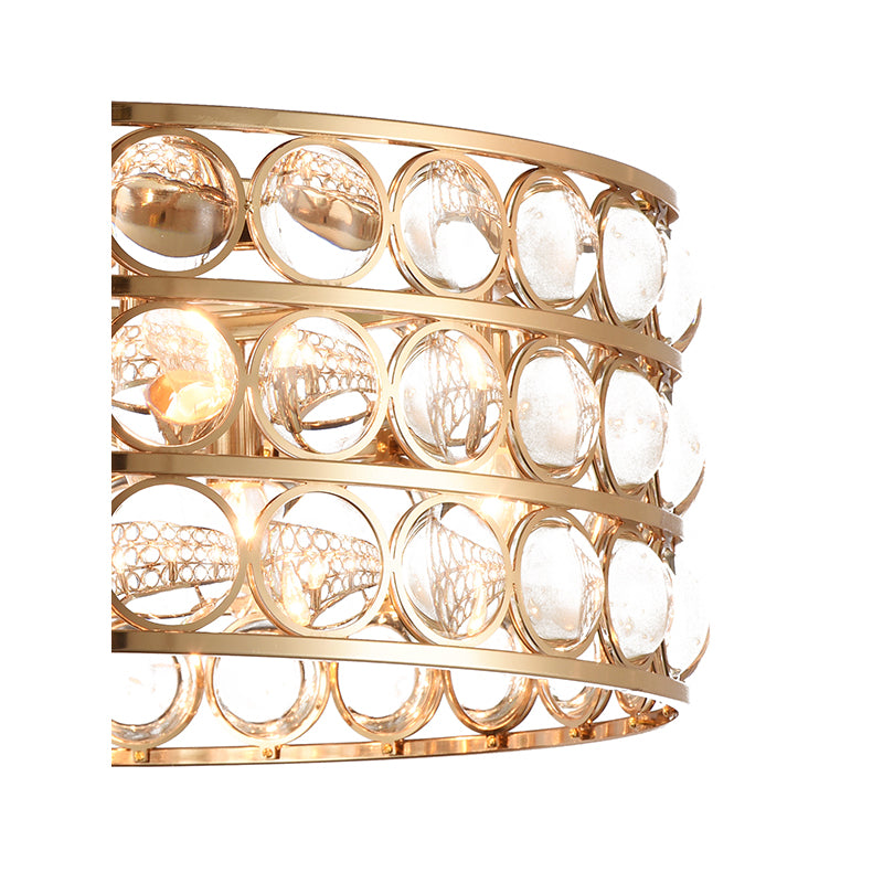 Drum Frame Chandelier with Clear Glass Balls by Bethel - view 6