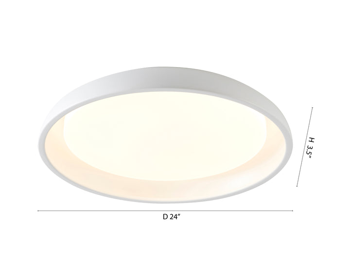 Flush Mount with Acrylic Diffuser, 24", by Bethel