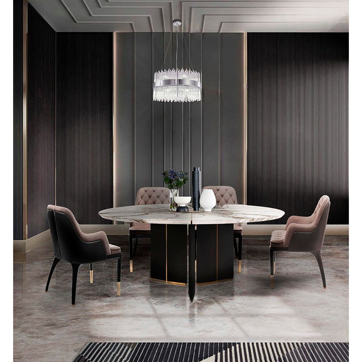 Halo Frame Chandelier with Clear Glass Rods by Bethel - view 23