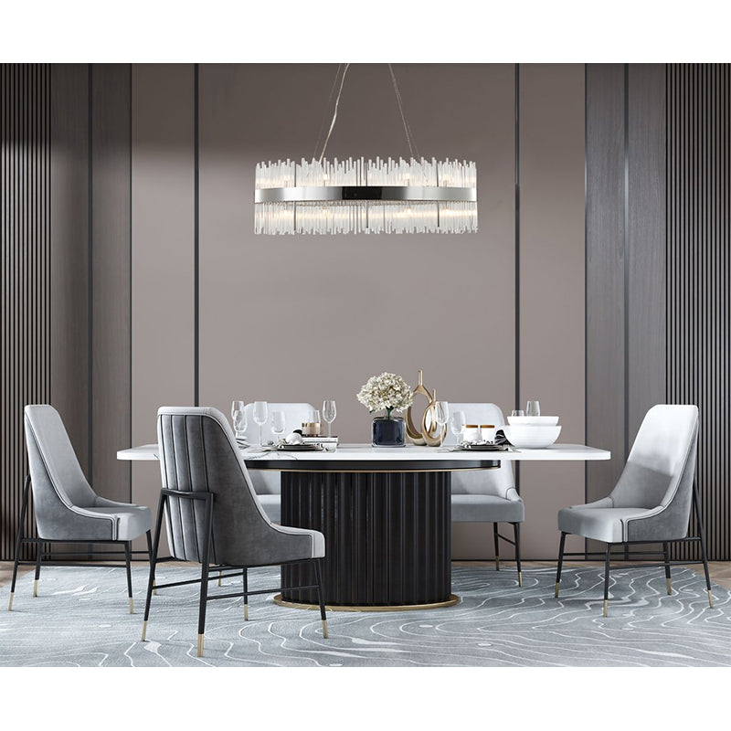 Halo Frame Chandelier with Clear Glass Rods by Bethel - view 50