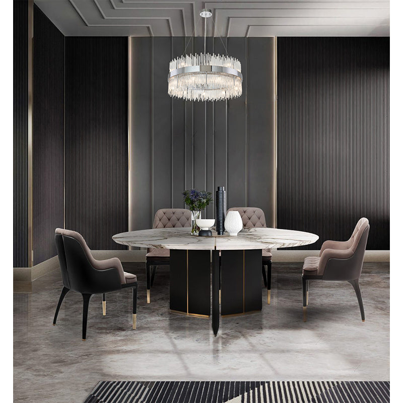 Halo Frame Chandelier with Clear Glass Rods by Bethel - view 35