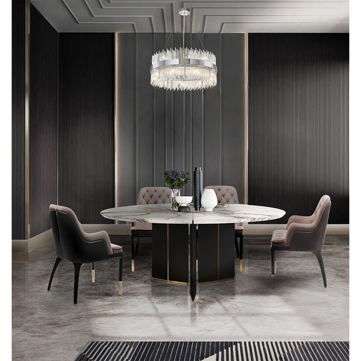 Halo Frame Chandelier with Clear Glass Rods by Bethel - view 35