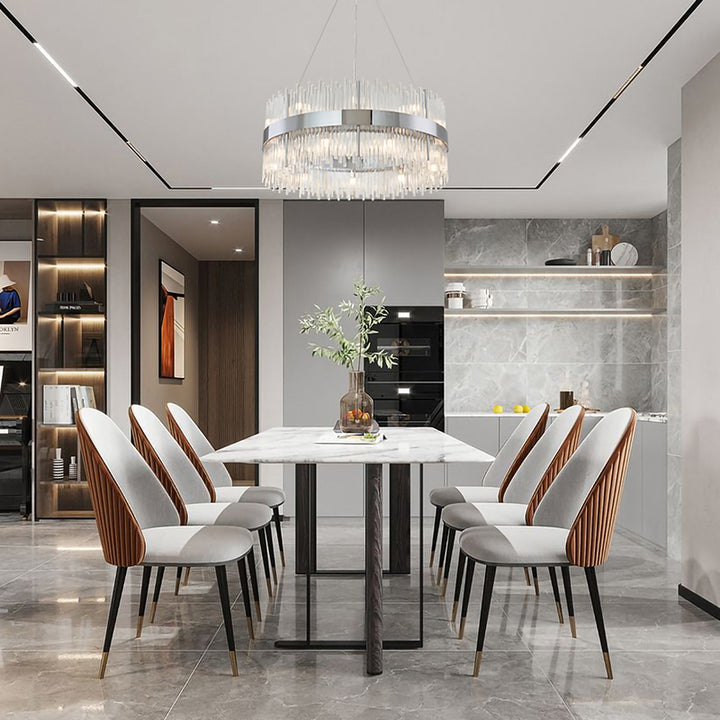 Halo Frame Chandelier with Clear Glass Rods by Bethel - view 37