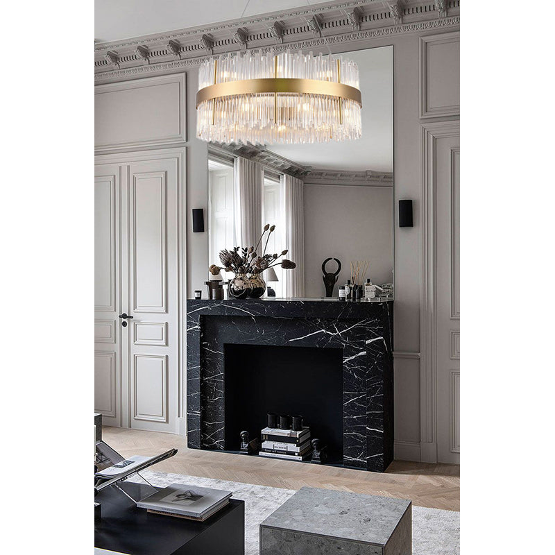 Halo Frame Chandelier with Clear Glass Rods by Bethel - view 42