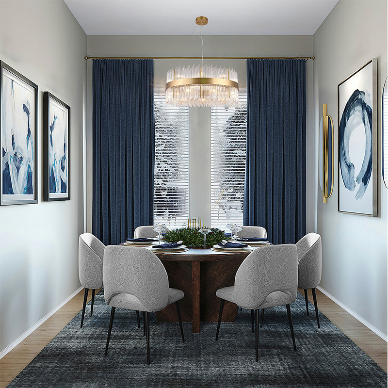 Halo Frame Chandelier with Clear Glass Rods by Bethel - view 43