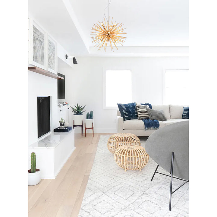 Gold Aluminum Sputnik Chandelier by Bethel - view 5