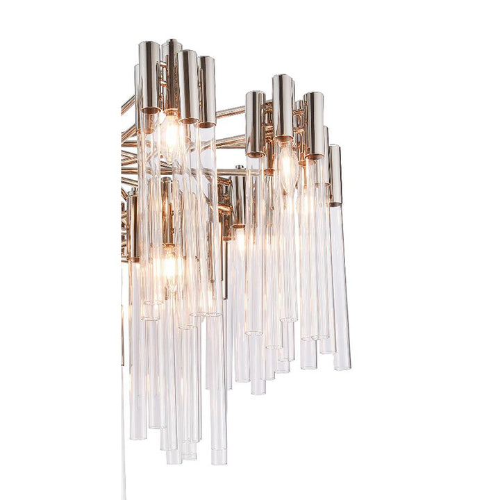Three Tier Frame Chandelier with Clear Glass Tubes by Bethel - view 3