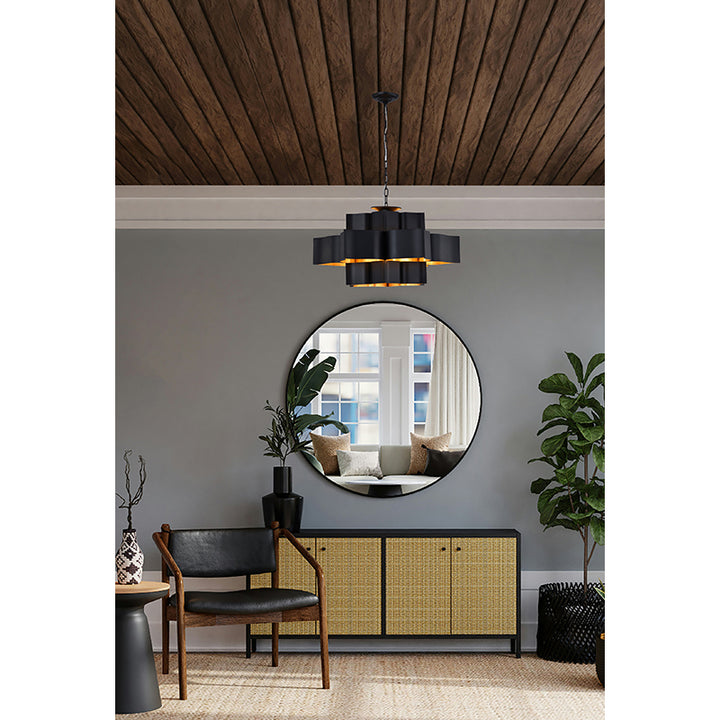 Three Tier Chandelier with Leaf Interior by Bethel - view 16