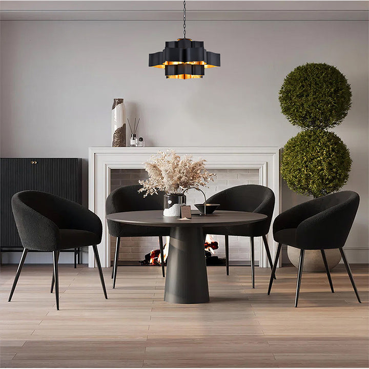 Three Tier Chandelier with Leaf Interior by Bethel - view 18