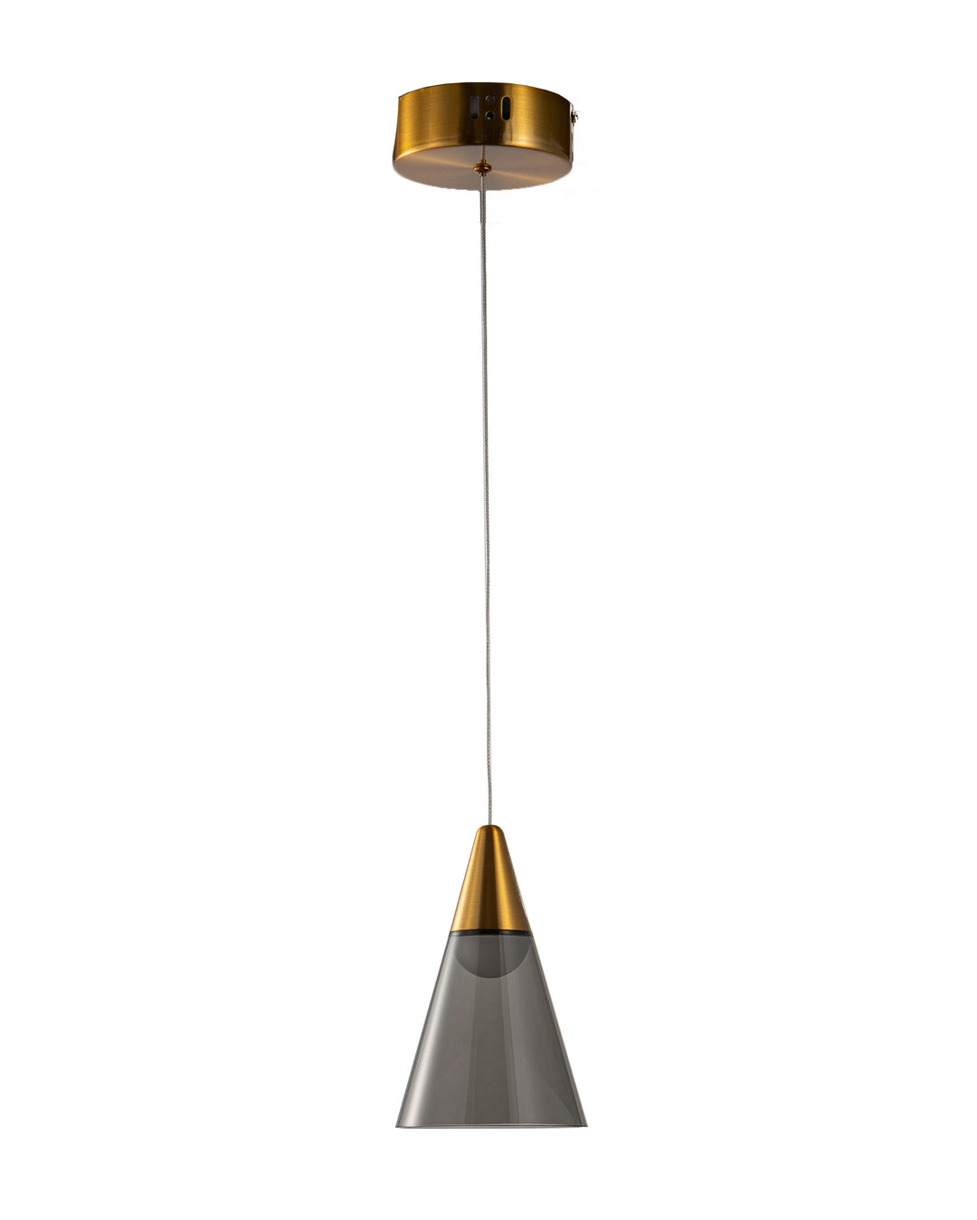 Metal Frame Single Pendant Light with Acrylic Shade by Bethel - view 4