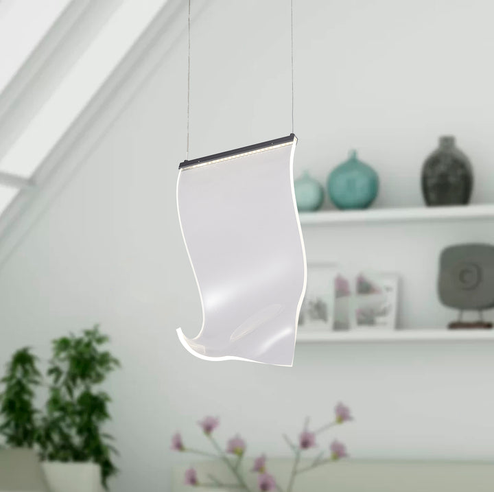 Acrylic Crumbled Sheet Pendant Light with Hardware by Bethel - view 2