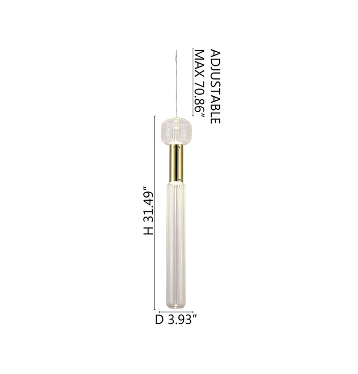 Clear Glass LED Pendant Light with Hardware by Bethel - view 15