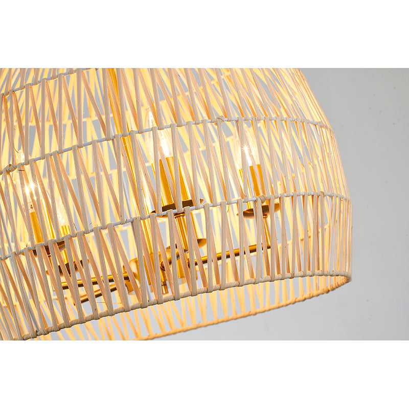 Natural Vine Weaved Basket Light with Frame by Bethel - view 4