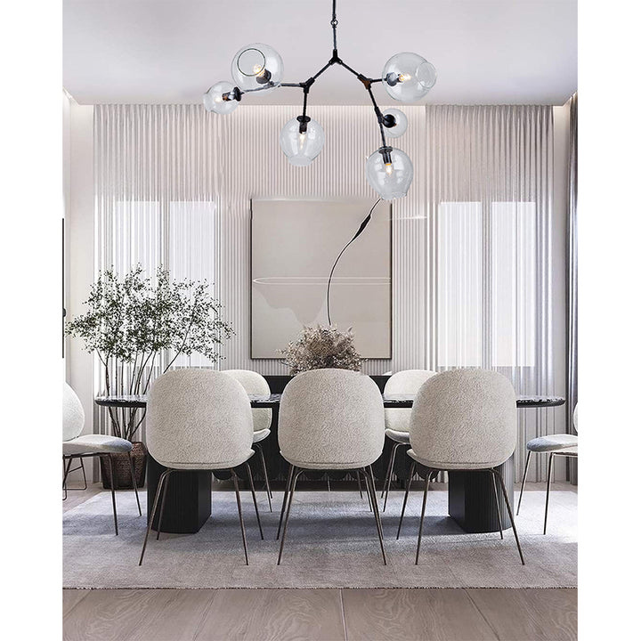 Frame Ceiling Fixture with Clear Glass Open Shades by Bethel - view 4