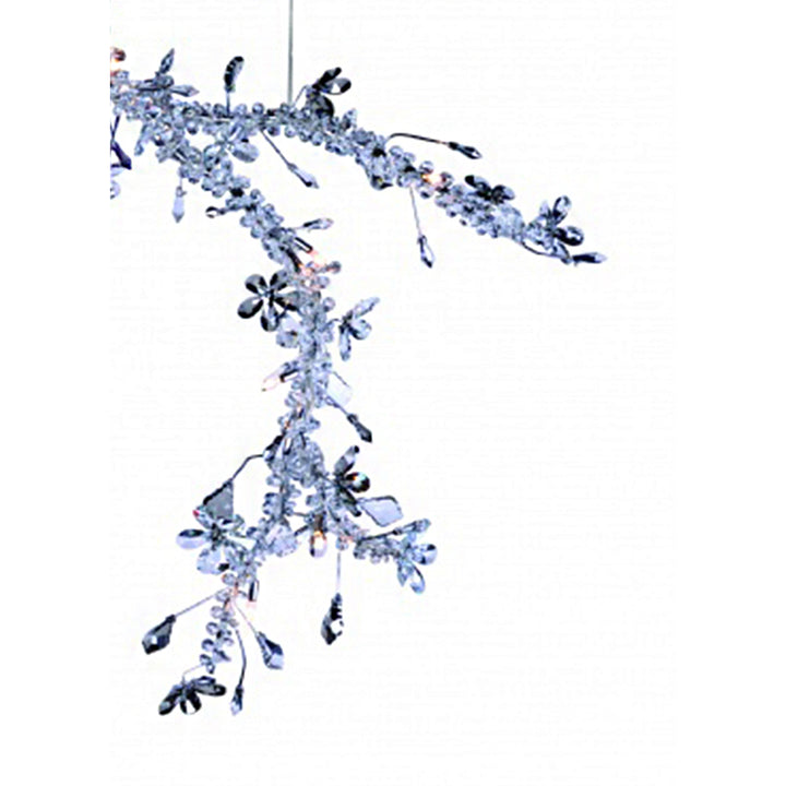 Clear &amp; Champagne Crystal Branch Chandelier with Hardware