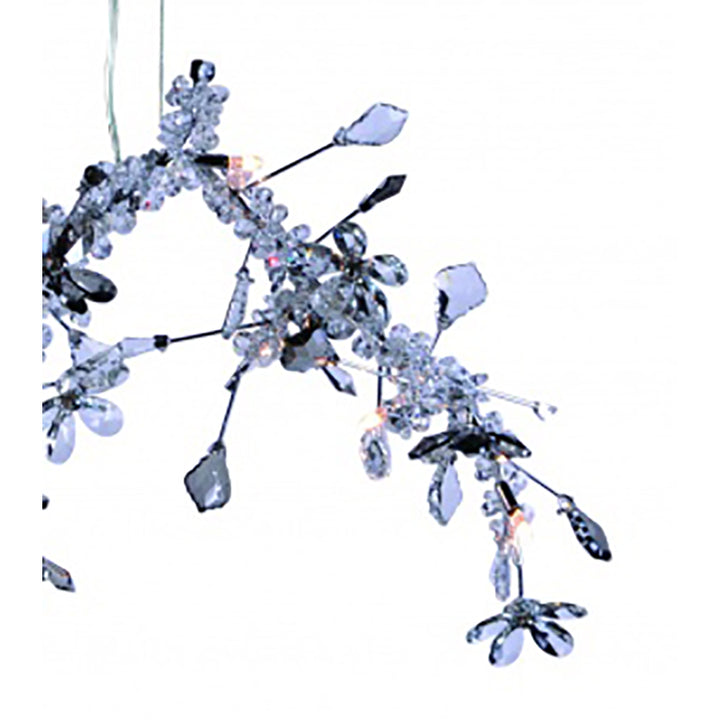 Clear &amp; Champagne Crystal Branch Chandelier with Hardware